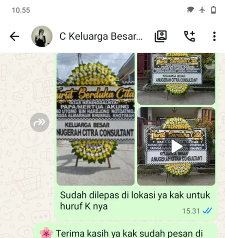 Pengiriman Papan Bunga Duka Roa Malaka